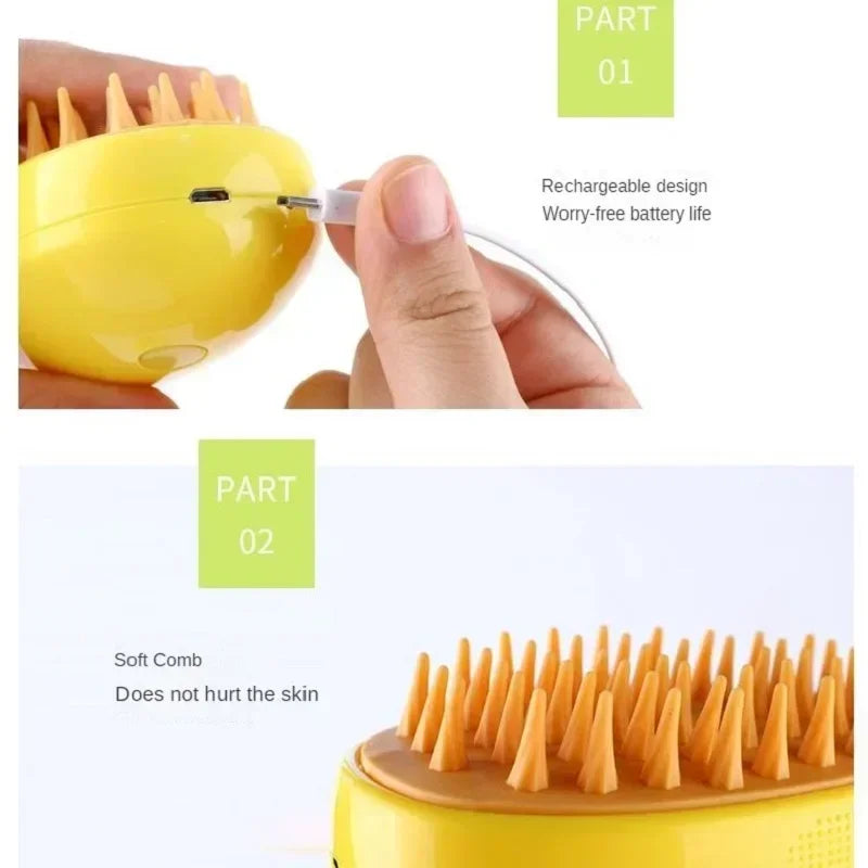 3-in-1 Steamy Cat Brush