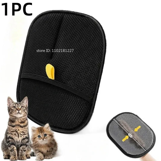 Effortless Pet Hair Removal Set - Reusable Double-Sided Grooming Gloves for Dogs and Cats - Perfect for Carpets and Sofas