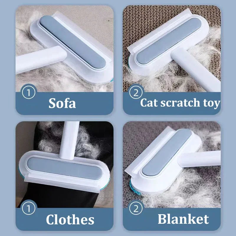 Effortless Pet Hair Removal Set - Reusable Double-Sided Grooming Gloves for Dogs and Cats - Perfect for Carpets and Sofas